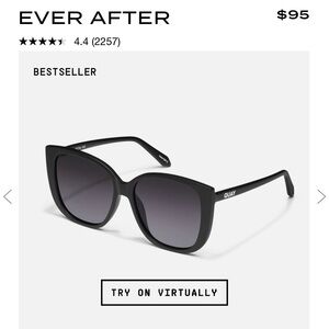 Quay Australia Matte Black Slim Arm Sunglasses